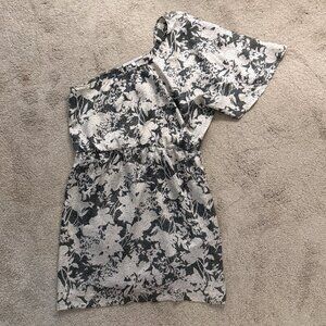 One-Shoulder Floral Mini Cocktail Dress – Size Large – From Local Boutique